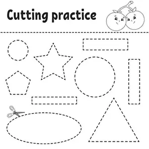 Cutting Practice Print for Kids