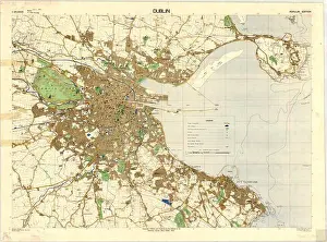 Vintage Dublin Map Print 1953 Ireland