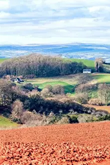 Devon Spring Landscape Print from a Drone