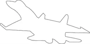 Fighter Plane Icon Print Template