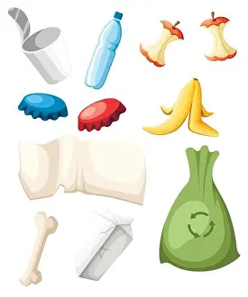 Colorful Garbage Collection Print - Trash Set