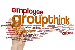 Groupthink Concept Word Cloud Background Print