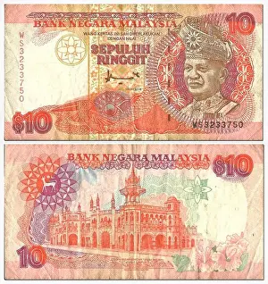 Historic 10 Ringgit Malaysia Banknote Print