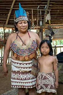 Indigenous Bora Tribe Print of the Peruvian Amazon