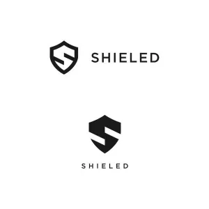 Initial Letters Shield Secure Safe logo design Print