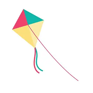 Kite Flying Print on Thread Background