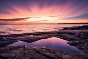 Epic Sunset Print - Autumn Landscape in Porkkalanniemi, Finland