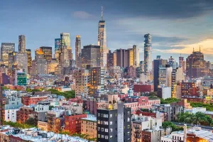 New York City Downtown Skyline Print