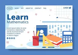 Math Education Print Illustration Template