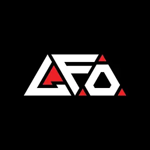 LFO Triangle Logo Design Print with Red Color