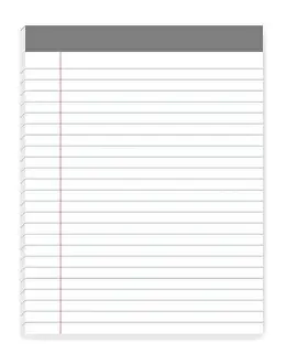 Print of Lined Letter Format Writing Pads with Margin