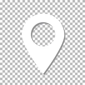 Flat Style Map Label Icon Print on Transparent Background