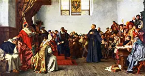 Religious Image Prints: Martin Luther at Worms Print 1521