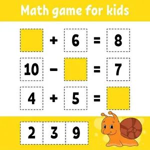 Math Game Print for Kids