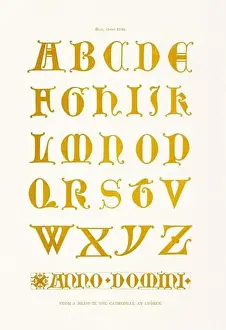 Medieval Alphabet Initials Print