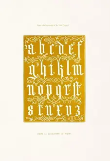 Medieval Alphabet Initials Print