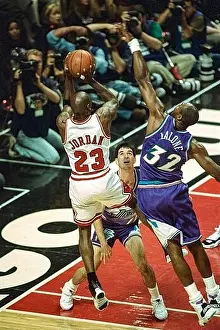 1997 NBA Finals Print: Michael Jordan vs Utah Jazz