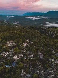 Monodendri Village Print at Sunset
