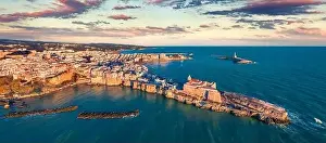 Vieste Coastal Town Panoramic Print