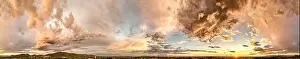 Panoramic Sunset Print from Drone
