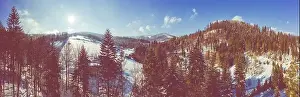 Winter Mountains Panoramic Print