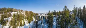Panoramic Winter Mountains Print