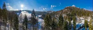 Winter Mountains Panoramic Print