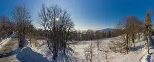 Panoramic Winter Mountains Print - Silesian Beskids, Poland