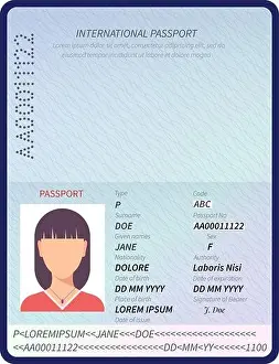 Female International Passport Print