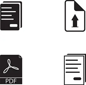 PDF Icon Vector Print Template