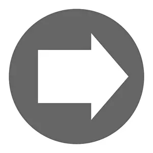 Pointer Print - Modern Flat Style Arrow Button on White Background