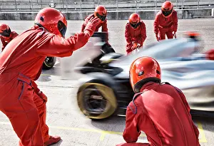 Racing Team at Pit Stop Print