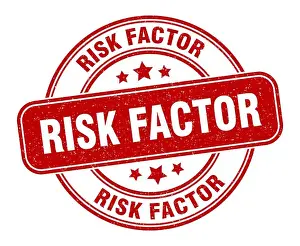 Round Grunge Label Print - Risk Factor Sign