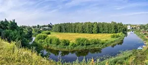 Rustic Landscape Print, Suzdal Village Scene