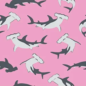 Seamless Hammerhead Shark Print