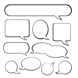 Retro Comic Speech Bubbles Print
