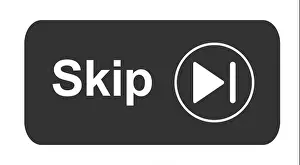 Skip Ad Button Print on White Background