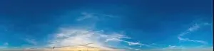 360° Seamless Equirectangular Print of Cirrostratus Clouds Full Zenith