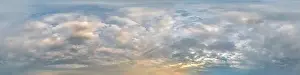 Seamless Stratocumulus Clouds Print (Equirectangular Full Zenith)