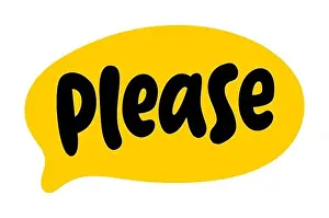 PLEASE speech bubble print for shirt