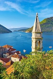 Montenegro Collection: St. Nicholas belltower, Perast, Kotor Bay, Montenegro