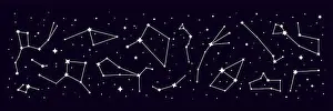 Star Space Constellation Print: Celestial Beauty Chart