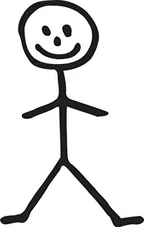 Stickman Man Simple Print Image