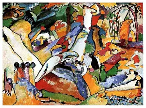 Study for "Composition II" Print, 1910 Watercolor on Paper