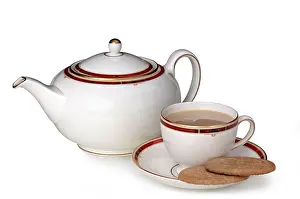 Teapot, Cup and Biscuits Print