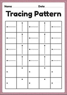 Printable Tracing Patterns for Kindergarten Handwriting Practice