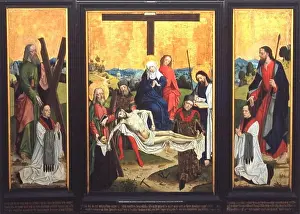 Triptych Print with Descent of the Cross
