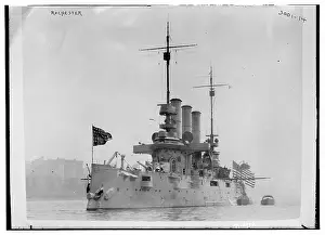 Historic Print of USS Rochester (CA-2) Armored Cruiser