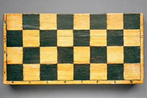 Vintage Handmade Chess Box Print with Square Pattern