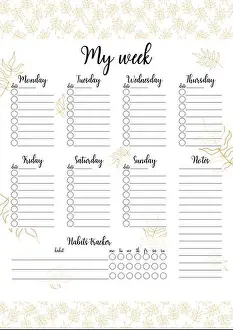 Printable Weekly Planner Template